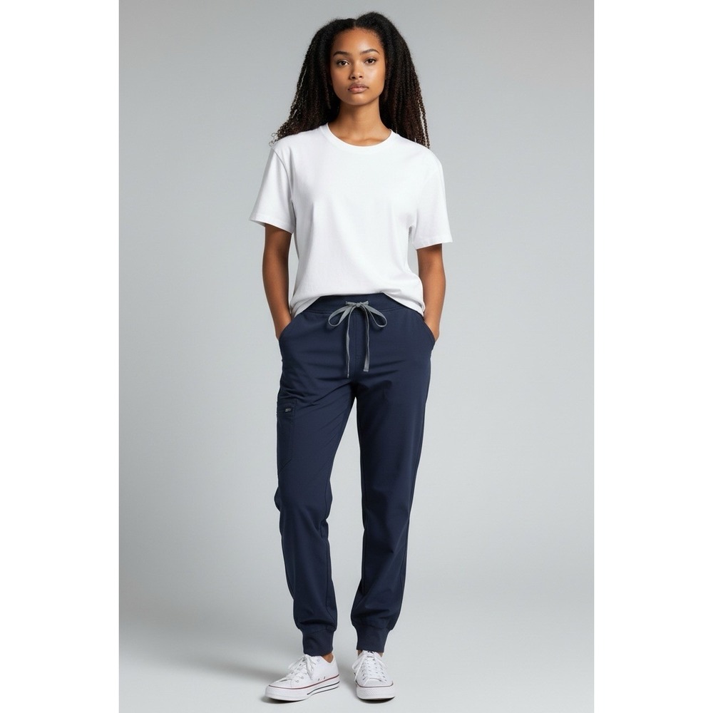 FIGS Technical Collection Scrub Jogger Pants Womens XS/P Navy Blue Cargo
